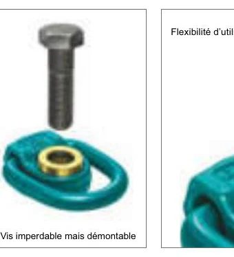 Anneau de levage articulé plat - vue 2